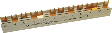 HAGER RAIL VORK 3X(P+N) 16MM 12M KDN451D