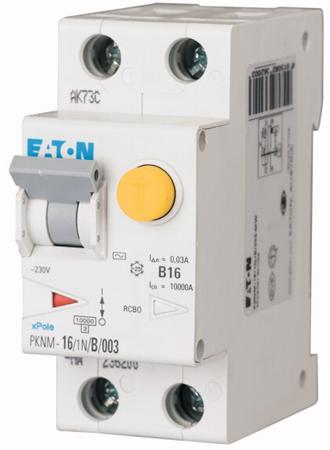 Eaton aardlekautomaat 1-polig+nul 25A B-karakteristiek 300mA PKNM-25/1N/B/03-A-MW