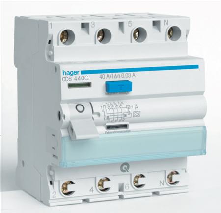 HAGER ALS 4P 40 A 30MA QC CDS440G
