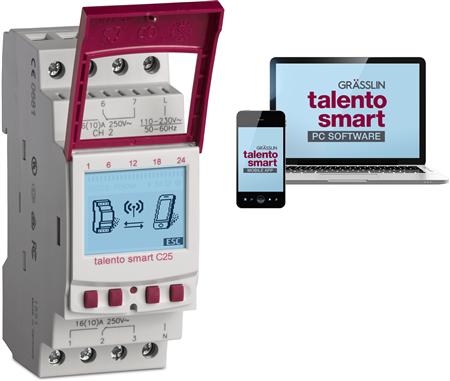 Grasslin digitale schakelklok Talento Smart C25 24V