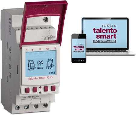 Grasslin digitale schakelklok Talento Smart C15