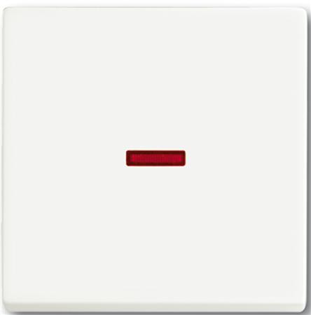 Busch-Jaeger mat witte wip met rode lens voor wissel controleschakelaar 1789-884