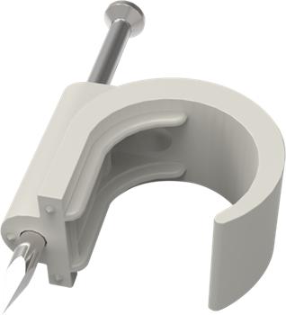 JMV spijkerclip voor vastzetten van flexbuis 16-19/20mm grijs