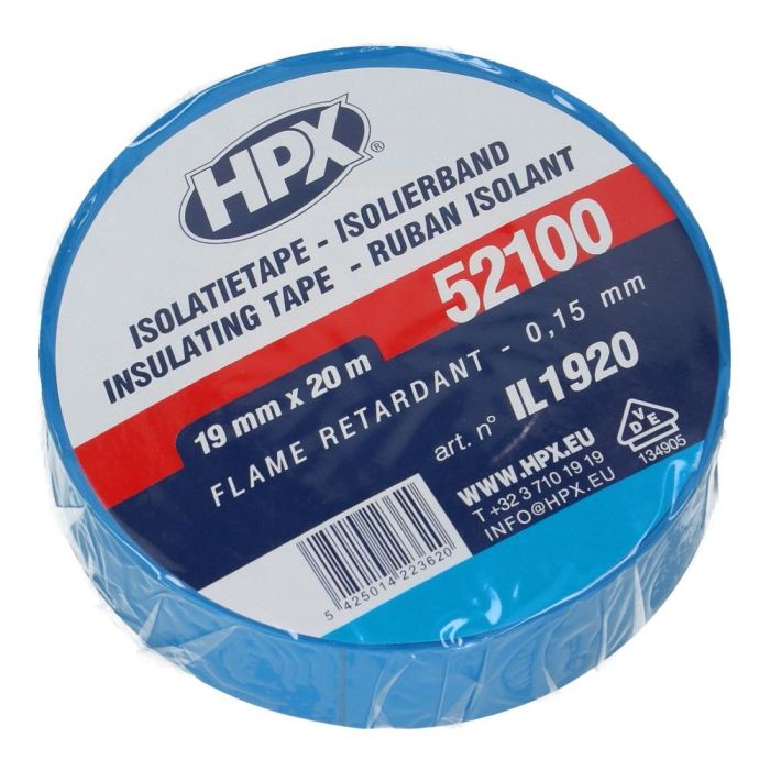 HPX isolatietape blauw 19mm x 20 meter