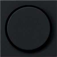 Gira centraalplaat + dimmerknop Systeem 55 mat zwart