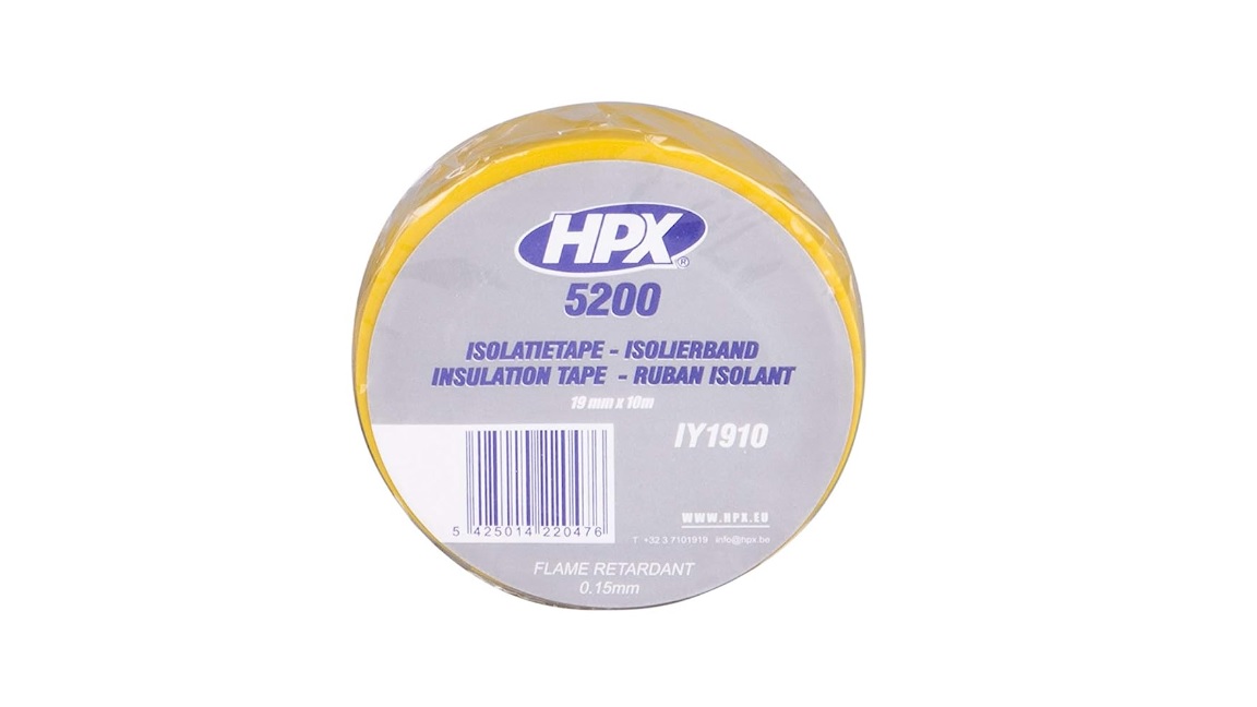 HPX isolatietape geel 19mm x 10 meter