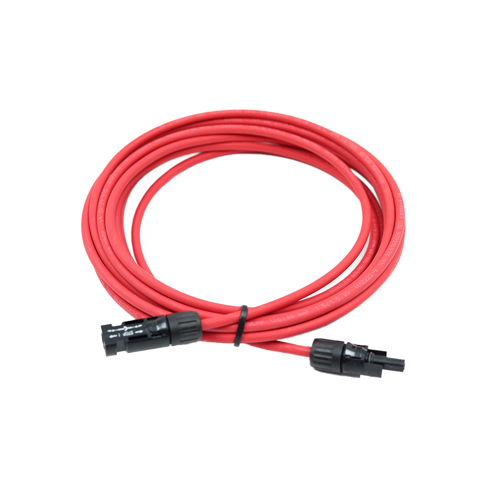 Solar kabel 6mm rood met MC4 connectoren 5 meter