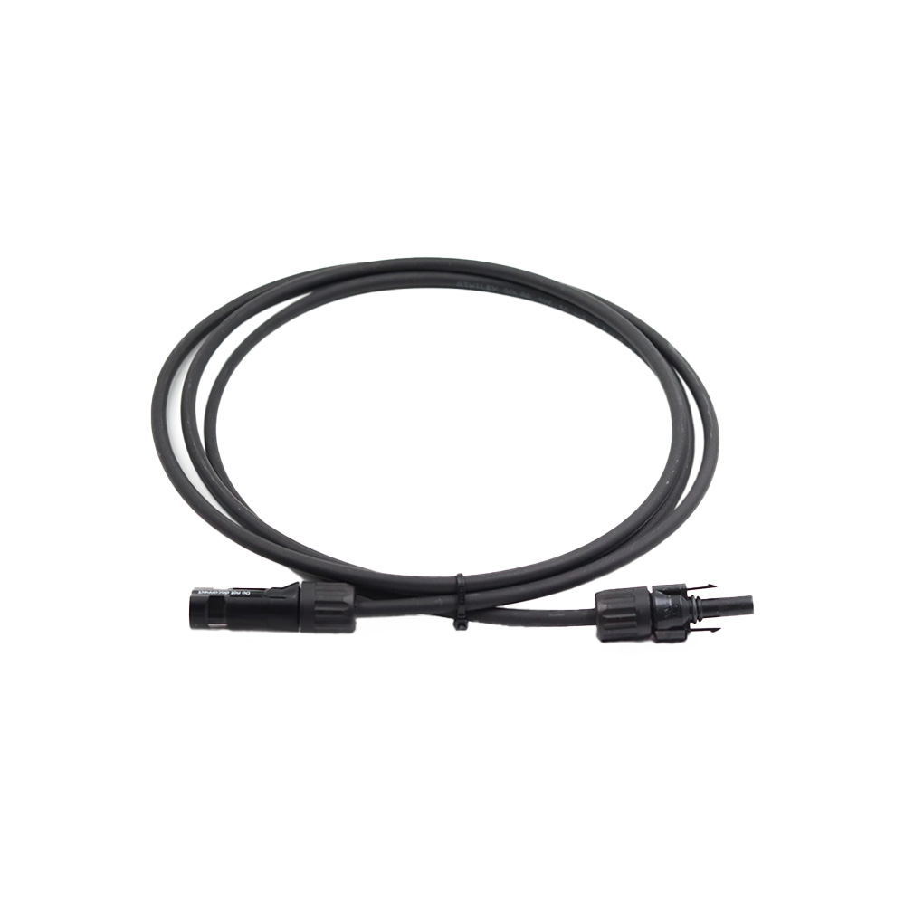Solar kabel 6mm zwart met MC4 connectoren 2 meter