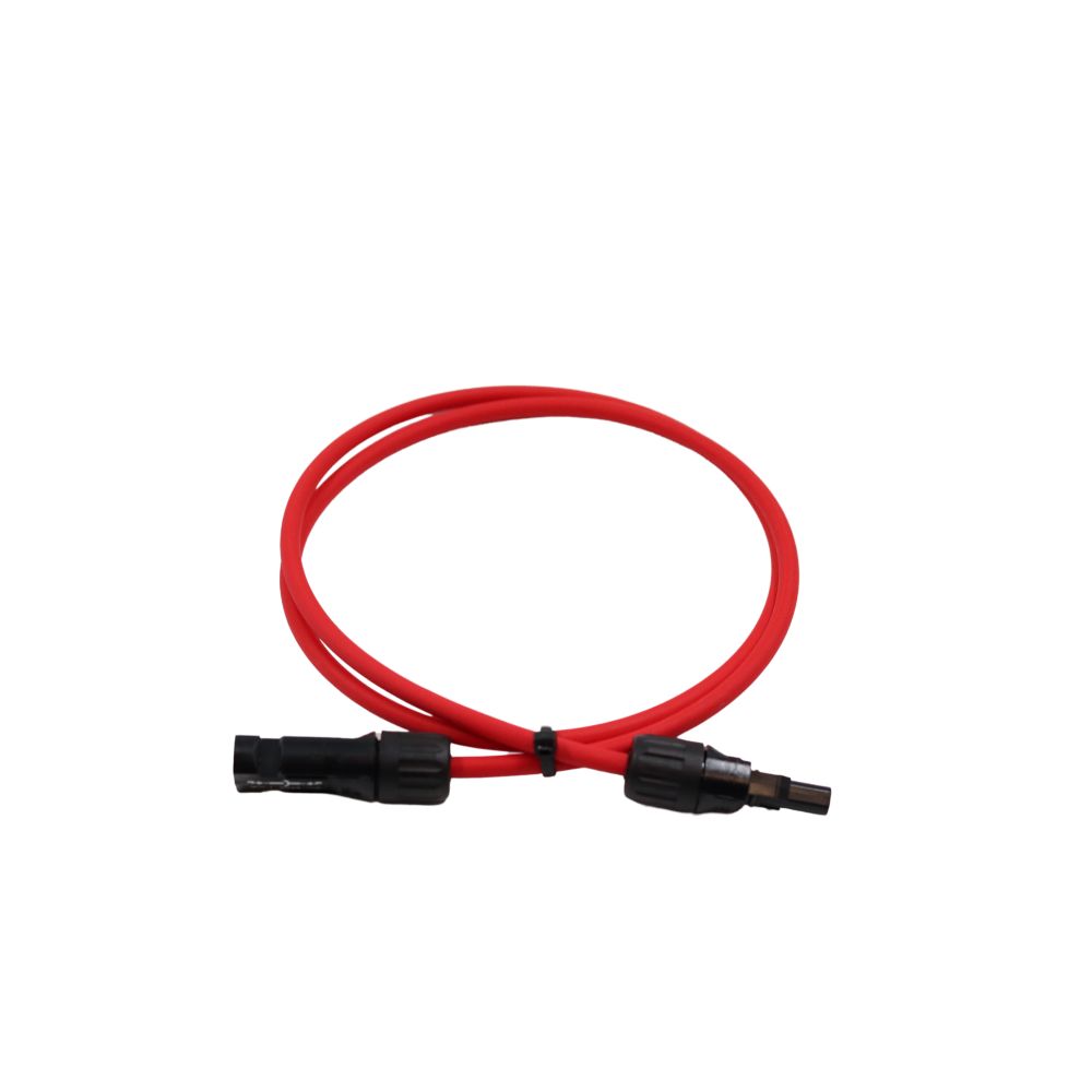 Solar kabel 6mm rood met MC4 connectoren 1 meter