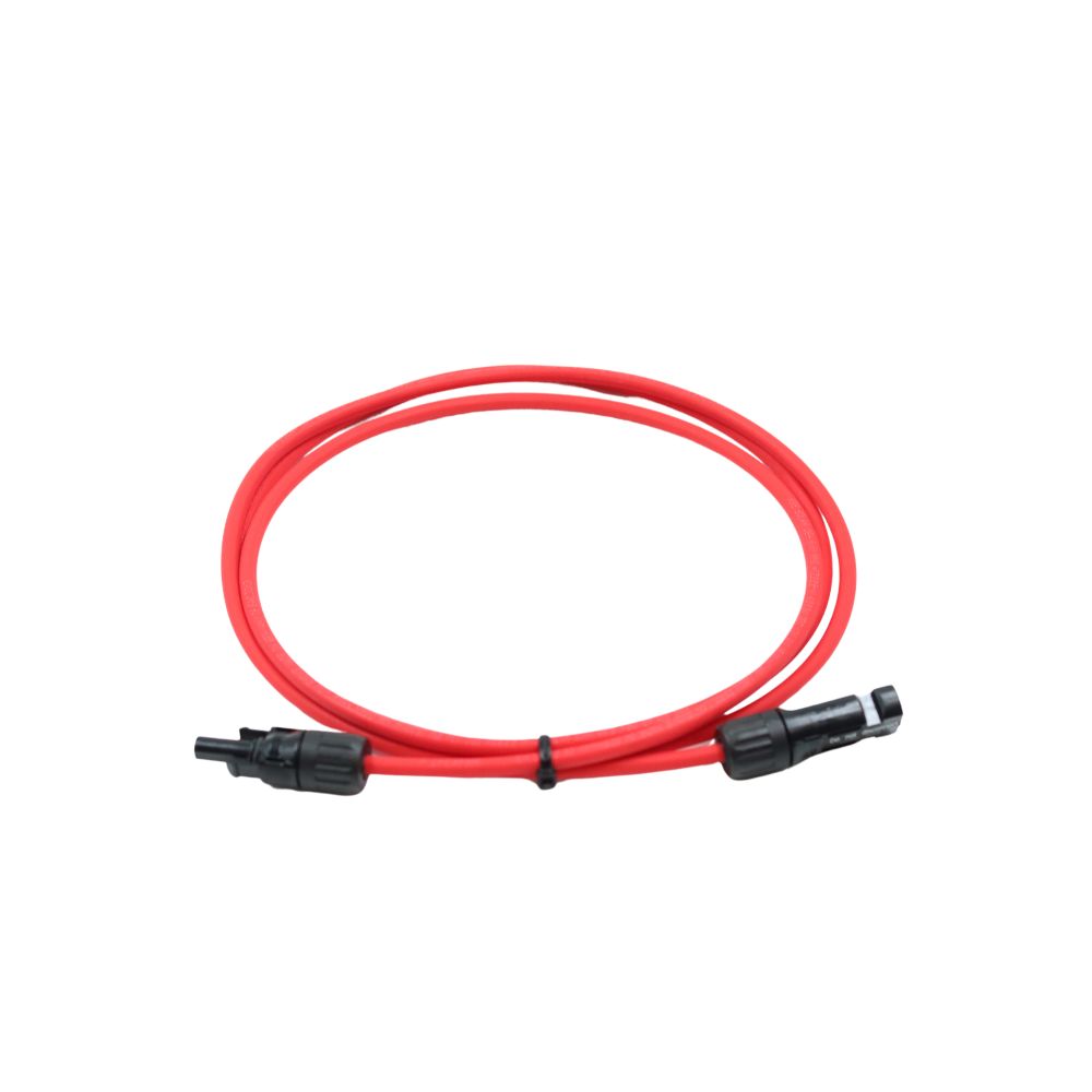 Solar kabel 6mm rood met MC4 connectoren 2 meter