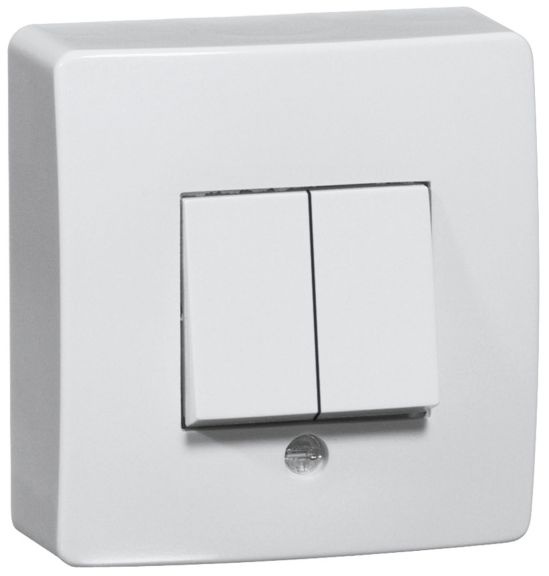 Peha opbouw serieschakelaar Crème-wit 00250521