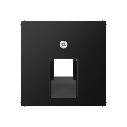 Jung A500 centraalplaat 1-voudig UAE internet contactdoos grafiet zwart A569-1BFPLUASWM