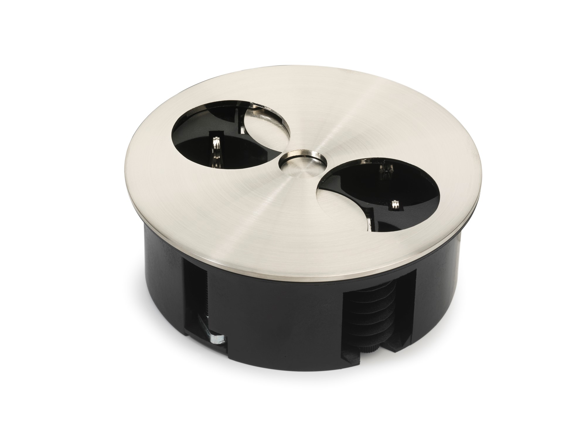 Bachmann Twist RVS  2x 230V wcd met randaarde en 2 meter snoer 931.000