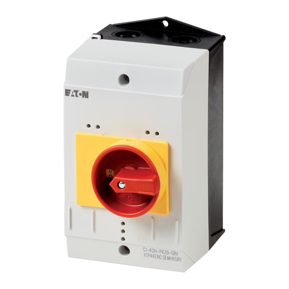 Eaton kunststof kast IP65 leeg voor PKZM0 knop rood/geel 219655