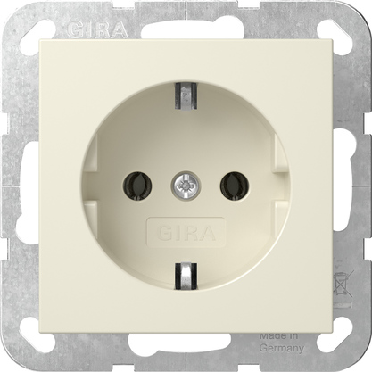 Gira wandcontactdoos met randaarde creme systeem 55 446601