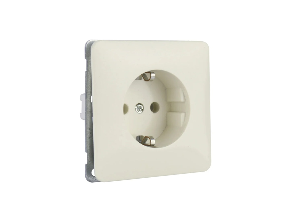 Peha stopcontact met randaarde creme 80.6511.02 W