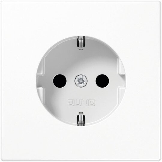 Jung LS990 stopcontact 1-voudig met kinderbeveiliging LS 1520 NKI WW