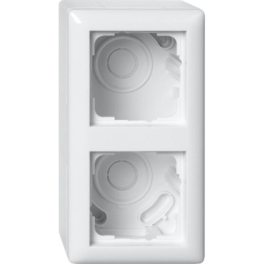 Gira opbouwbehuizing 2-voudig wit 106203