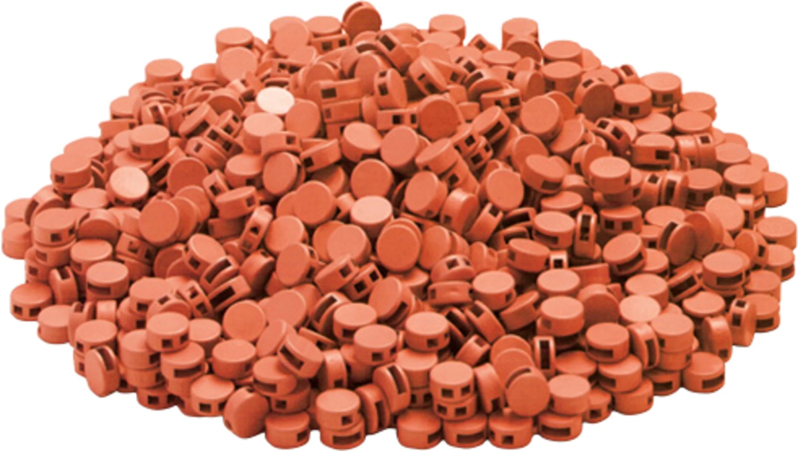 Cimco kunststof zegelloodjes oranje diameter 8mm 1000 stuks 140738