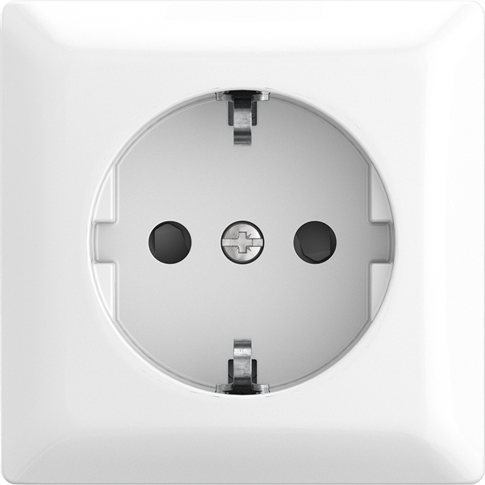 Busch-Jeager stopcontact met randaarde+ plaat opbouw alpin wit 20 EAPBJ-524