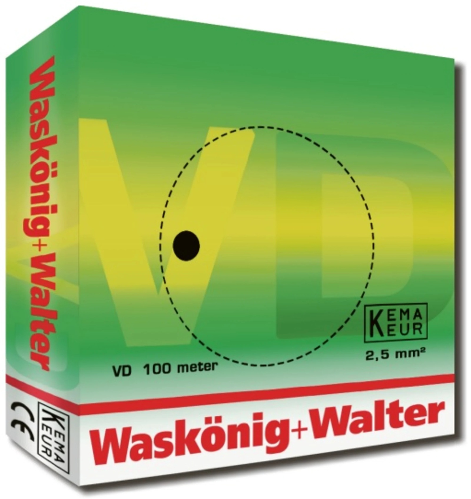 Waskonig VD draad groen/geel 2,5mm2 rol 100 meter 769346