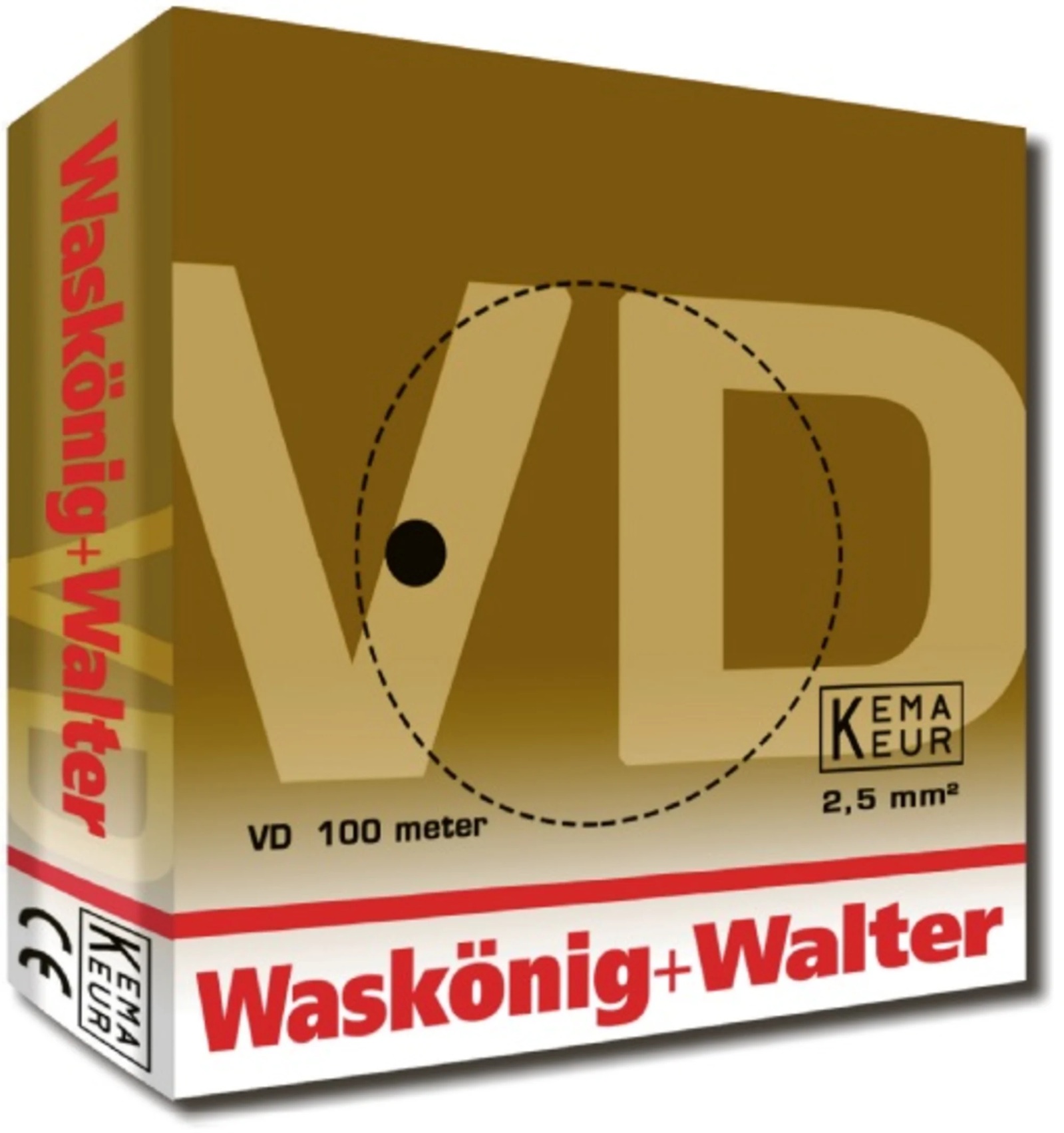 Waskonig VD draad bruin 2,5mm2 rol 100 meter 769964
