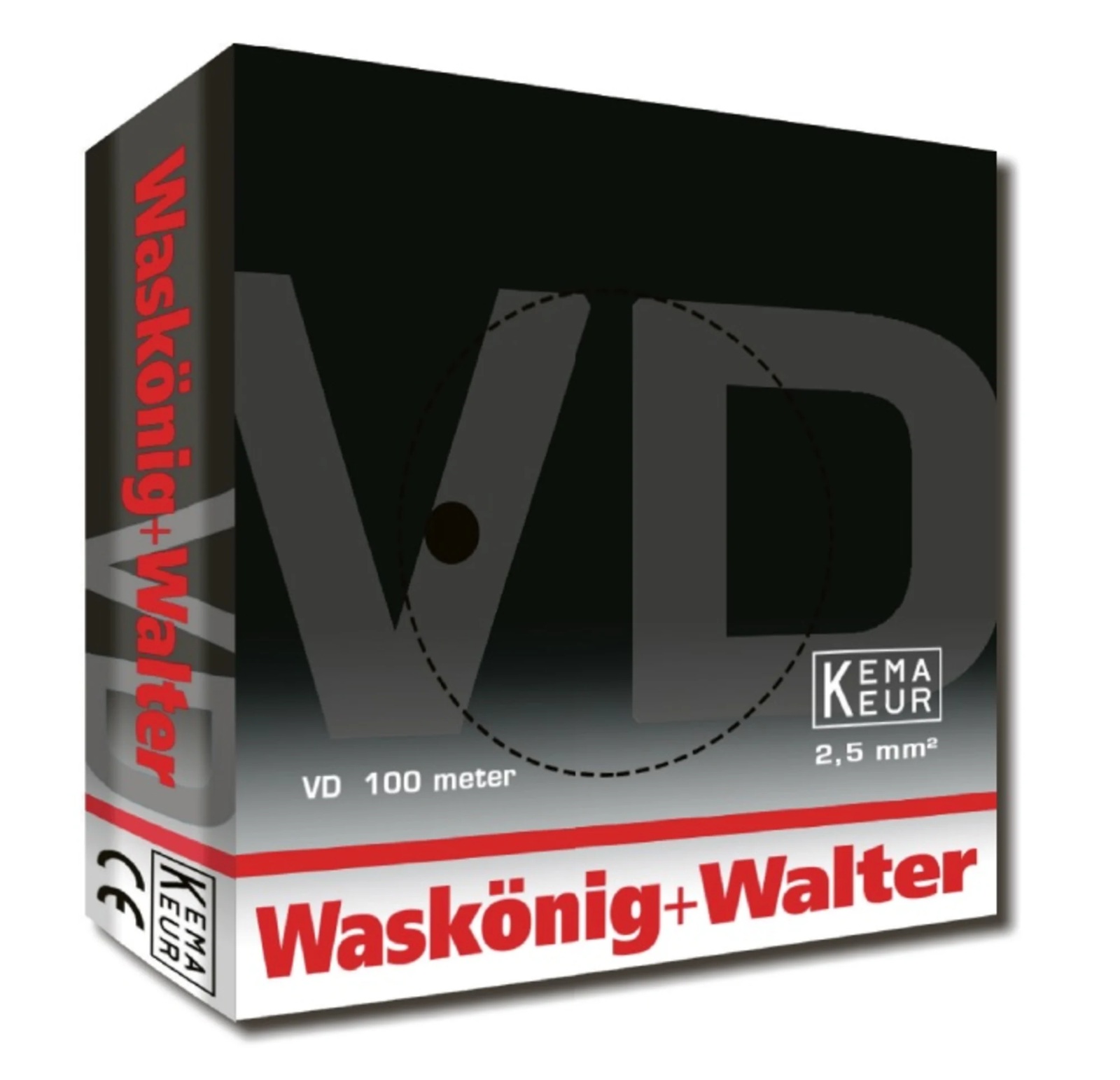 Waskonig VD draad zwart 1,5mm2 rol 100 meter 769988