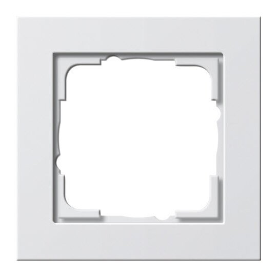 Gira E2 afdekraam 1-voudig zuiver wit mat 021122