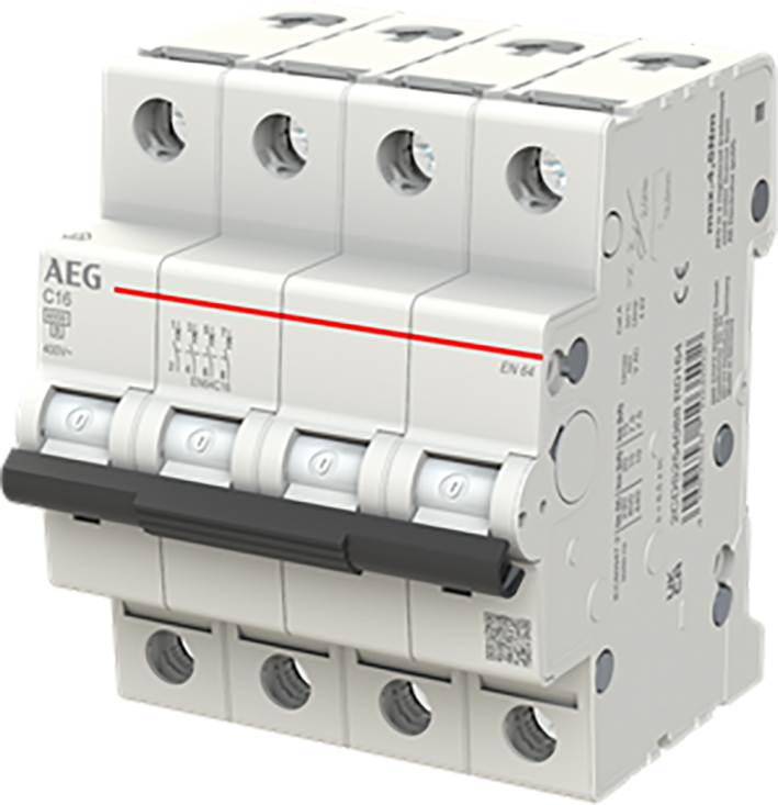 AEG krachtgroep 16A 3-polig+nul C-karakteristiek EN64C16