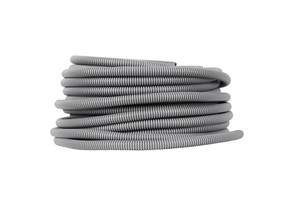 Flexibele elektra buis 16mm grijs rol 25 meter