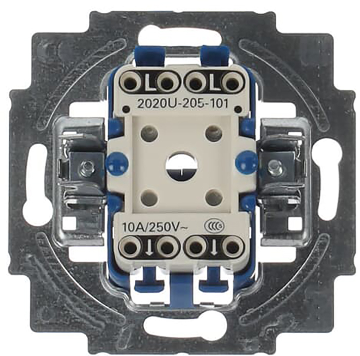 Busch-Jaeger dubbele impulsdrukker met 2x maakcontact 2020 US-205-101