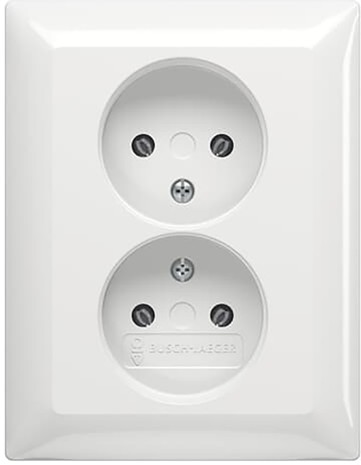 Busch-Jaeger Balance SI inbouw stopcontact 2-voudig zonder randaarde 202 UJR-914