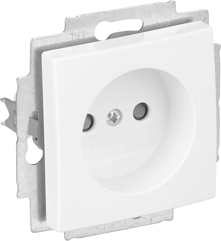 Busch-Jaeger Balance SI wandcontactdoos met kinderbeveiliging zonder randaarde 2300 UCB-914-500