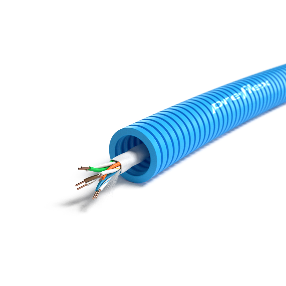 Preflex flexibele buis 16mm met UTP cat6 ECA rol 100 meter