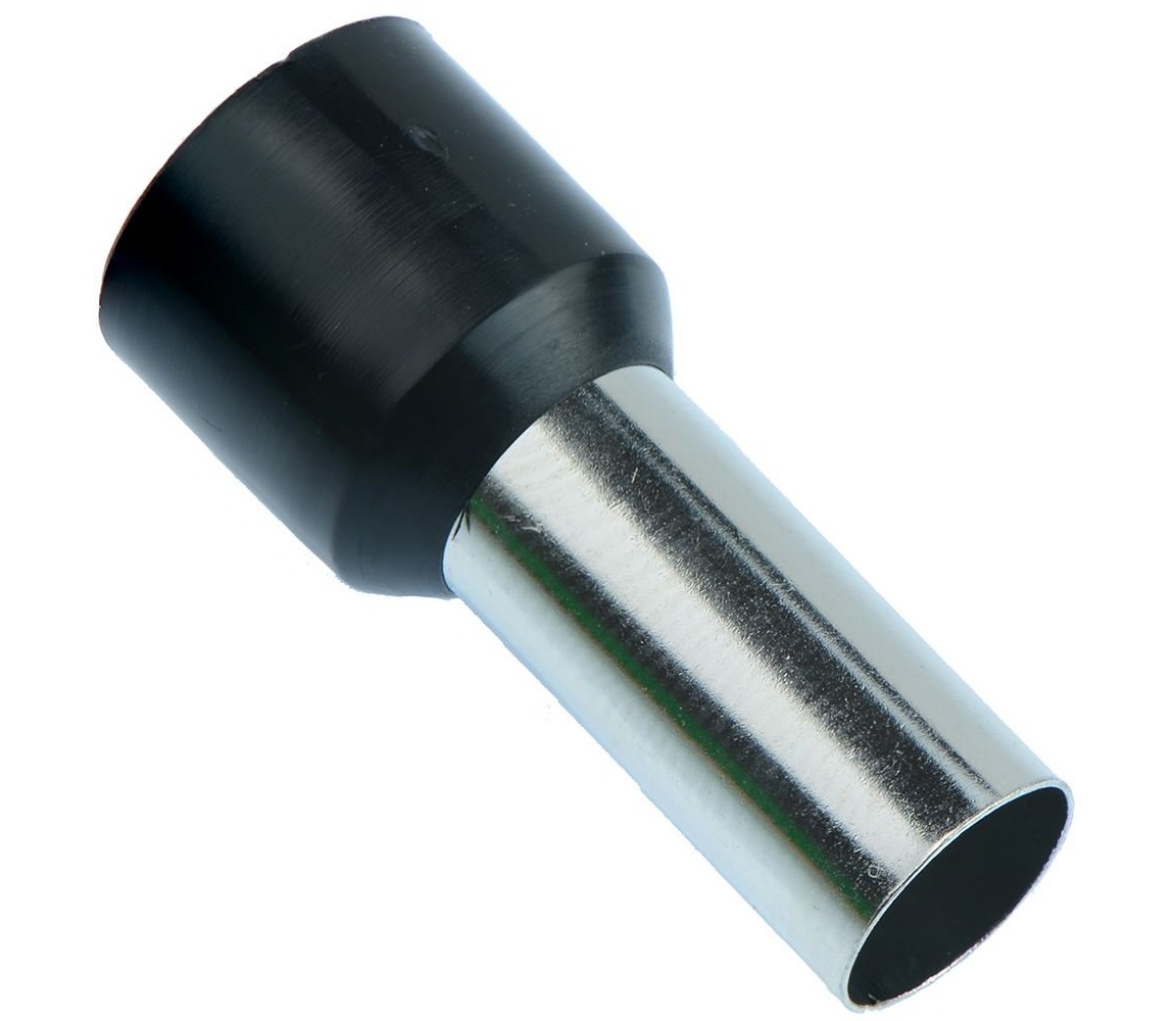 Adereindhuls geïsoleerd 25 mm zwart 50 stuks 187134